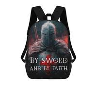 sinyumoney Mochilas Infantiles Impresas En 3D By Sword And by Faith Mochila Escolar Infantil Linda Mochila Informal Para Exteriores Para Niños Estudiantes De Secundaria 17inch