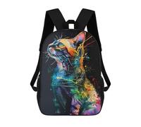sinyumoney Mochilas Infantiles Impresas En 3D Cat Animal Painting Mochila Escolar Infantil Linda Mochila Informal Para Exteriores Para Niños Estudiantes De Secundaria 17inch