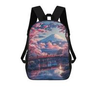 sinyumoney Mochilas Infantiles Impresas En 3D Cherry Blossom Bridge Scene Mochilas Mochilas De Moda Casual Mochila De Día Bonitas Bolsas De Viaje Mochila Casual Para Exteriores Para Niño Y Niña