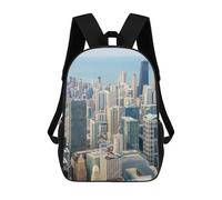 sinyumoney Mochilas Infantiles Impresas En 3D Chicago Skyline Mochilas Escolares Para Niños Y Niñas Mochilas De Viaje Bolsas Para Libros Para La Escuela O Viajes 17inch
