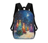 sinyumoney Mochilas Infantiles Impresas En 3D Christmas Trees in Snowy Night Mochilas Mochilas De Moda Casual Mochila De Día Bonitas Bolsas De Viaje Mochila Casual Para Exteriores Para Niño Y Niña
