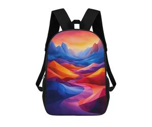 sinyumoney Mochilas Infantiles Impresas En 3D Colorful Abstract Mountain Landscape Painting Mochila Escolar Infantil Linda Mochila Informal Para Exteriores Para Niños Estudiantes De Secundaria 17inch