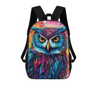 sinyumoney Mochilas Infantiles Impresas En 3D Colorful Abstract Owl Art-15 Mochilas Para Libros Para Niños Y Niñas Mochila Escolar Infantil Con Bolsillos Grandes Para Niños 17inch