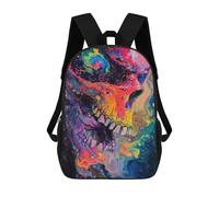 sinyumoney Mochilas Infantiles Impresas En 3D Colorful Abstract Skull Painting Mochilas Mochilas De Moda Casual Mochila De Día Bonitas Bolsas De Viaje Mochila Casual Para Exteriores Para Niño Y Niña