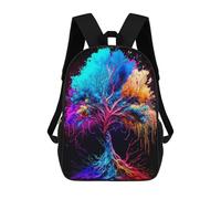 sinyumoney Mochilas Infantiles Impresas En 3D Colorful Abstract Tree Art-3 Mochilas Para Libros Para Niños Y Niñas Mochila Escolar Infantil Con Bolsillos Grandes Para Niños 17inch