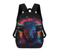 sinyumoney Mochilas Infantiles Impresas En 3D Colorful Bull Art Print Mochilas Mochilas De Moda Casual Mochila De Día Bonitas Bolsas De Viaje Mochila Casual Para Exteriores Para Niño Y Niña