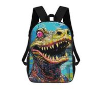 sinyumoney Mochilas Infantiles Impresas En 3D Colorful Crocodile Portrait Mochilas Escolares Para Niños Y Niñas Mochilas De Viaje Bolsas Para Libros Para La Escuela O Viajes 17inch