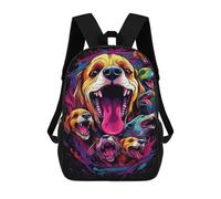 sinyumoney Mochilas Infantiles Impresas En 3D Colorful Dog Collage Art Print Mochilas Mochilas De Moda Casual Mochila De Día Bonitas Bolsas De Viaje Mochila Casual Para Exteriores Para Niño Y Niña