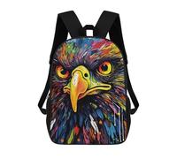sinyumoney Mochilas Infantiles Impresas En 3D Colorful Eagle Portrait-12 Mochilas Escolares Para Niños Y Niñas Mochilas De Viaje Bolsas Para Libros Para La Escuela O Viajes 17inch