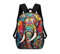 sinyumoney Mochilas Infantiles Impresas En 3D Colorful Elephant Artwork-34 Mochilas Escolares Para Niños Y Niñas Mochilas De Viaje Bolsas Para Libros Para La Escuela O Viajes 17inch
