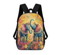 sinyumoney Mochilas Infantiles Impresas En 3D Colorful Elephant Garden Art Mochilas Mochilas De Moda Casual Mochila De Día Bonitas Bolsas De Viaje Mochila Casual Para Exteriores Para Niño Y Niña