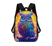 sinyumoney Mochilas Infantiles Impresas En 3D Colorful Fantasy Owl Artwork Mochilas Escolares Para Niños Y Niñas Mochilas De Viaje Bolsas Para Libros Para La Escuela O Viajes 17inch