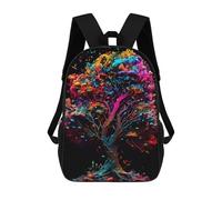 sinyumoney Mochilas Infantiles Impresas En 3D Colorful Fantasy Tree -1 Mochilas Escolares Para Niños Y Niñas Mochilas De Viaje Bolsas Para Libros Para La Escuela O Viajes 17inch