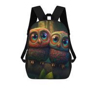 sinyumoney Mochilas Infantiles Impresas En 3D Colorful Forest Owls-1 Mochila Escolar Infantil Linda Mochila Informal Para Exteriores Para Niños Estudiantes De Secundaria 17inch
