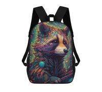 sinyumoney Mochilas Infantiles Impresas En 3D Colorful Fox Portrait Artwork Mochilas Escolares Para Niños Y Niñas Mochilas De Viaje Bolsas Para Libros Para La Escuela O Viajes 17inch