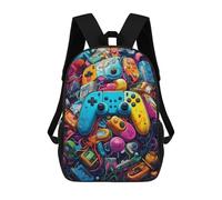 sinyumoney Mochilas Infantiles Impresas En 3D Colorful Gaming Controllers Collage -4 Mochilas Para Libros Para Niños Y Niñas Mochila Escolar Infantil Con Bolsillos Grandes Para Niños 17inch
