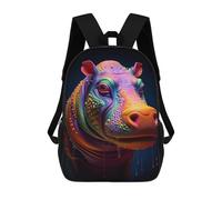 sinyumoney Mochilas Infantiles Impresas En 3D Colorful Hippo Sculpture Mochilas Para Libros Para Niños Y Niñas Mochila Escolar Infantil Con Bolsillos Grandes Para Niños 17inch