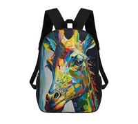 sinyumoney Mochilas Infantiles Impresas En 3D Colorful Horse Portrait Mochila Escolar Infantil Linda Mochila Informal Para Exteriores Para Niños Estudiantes De Secundaria 17inch