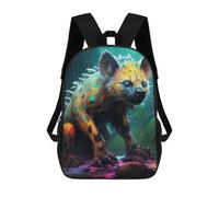 sinyumoney Mochilas Infantiles Impresas En 3D Colorful Hyena in Forest Mochilas Escolares Para Niños Y Niñas Mochilas De Viaje Bolsas Para Libros Para La Escuela O Viajes 17inch