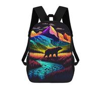 sinyumoney Mochilas Infantiles Impresas En 3D Colorful in Forest Mochilas Para Libros Para Niños Y Niñas Mochila Escolar Infantil Con Bolsillos Grandes Para Niños 17inch