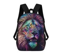 sinyumoney Mochilas Infantiles Impresas En 3D Colorful Lion Portrait Artwork -10 Mochilas Escolares Para Niños Y Niñas Mochilas De Viaje Bolsas Para Libros Para La Escuela O Viajes 17inch