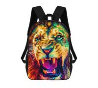 sinyumoney Mochilas Infantiles Impresas En 3D Colorful Lion Roar Mochila Escolar Infantil Linda Mochila Informal Para Exteriores Para Niños Estudiantes De Secundaria 17inch