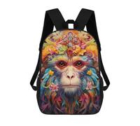 sinyumoney Mochilas Infantiles Impresas En 3D Colorful Monkey Art Print Mochilas Mochilas De Moda Casual Mochila De Día Bonitas Bolsas De Viaje Mochila Casual Para Exteriores Para Niño Y Niña