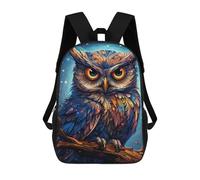 sinyumoney Mochilas Infantiles Impresas En 3D Colorful Night Owl Art Mochilas Escolares Para Niños Y Niñas Mochilas De Viaje Bolsas Para Libros Para La Escuela O Viajes 17inch