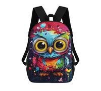 sinyumoney Mochilas Infantiles Impresas En 3D Colorful Owl Art Print-2 Mochilas Mochilas De Moda Casual Mochila De Día Bonitas Bolsas De Viaje Mochila Casual Para Exteriores Para Niño Y Niña