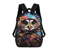 sinyumoney Mochilas Infantiles Impresas En 3D Colorful Owl Astronaut Art Print Mochilas Mochilas De Moda Casual Mochila De Día Bonitas Bolsas De Viaje Mochila Casual Para Exteriores Para Niño Y Niña