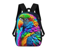 sinyumoney Mochilas Infantiles Impresas En 3D Colorful Parrot Art Print-3 Mochilas Mochilas De Moda Casual Mochila De Día Bonitas Bolsas De Viaje Mochila Casual Para Exteriores Para Niño Y Niña