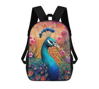 sinyumoney Mochilas Infantiles Impresas En 3D Colorful Peacock Artwork -1 Mochilas Escolares Para Niños Y Niñas Mochilas De Viaje Bolsas Para Libros Para La Escuela O Viajes 17inch
