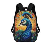 sinyumoney Mochilas Infantiles Impresas En 3D Colorful Peacock Artwork-19 Mochilas Escolares Para Niños Y Niñas Mochilas De Viaje Bolsas Para Libros Para La Escuela O Viajes 17inch