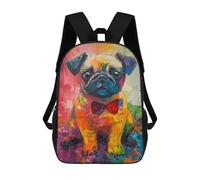sinyumoney Mochilas Infantiles Impresas En 3D Colorful Pug Art Print-8 Mochilas Mochilas De Moda Casual Mochila De Día Bonitas Bolsas De Viaje Mochila Casual Para Exteriores Para Niño Y Niña