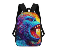 sinyumoney Mochilas Infantiles Impresas En 3D Colorful Roaring Bear Artwork -1 Mochilas Escolares Para Niños Y Niñas Mochilas De Viaje Bolsas Para Libros Para La Escuela O Viajes 17inch