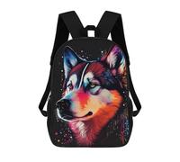 sinyumoney Mochilas Infantiles Impresas En 3D Colorful Wolf Portrait -18 Mochilas Escolares Para Niños Y Niñas Mochilas De Viaje Bolsas Para Libros Para La Escuela O Viajes 17inch