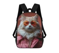 sinyumoney Mochilas Infantiles Impresas En 3D Cool Cat Couture Mochilas Para Libros Para Niños Y Niñas Mochila Escolar Infantil Con Bolsillos Grandes Para Niños 17inch