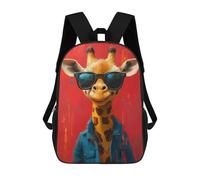 sinyumoney Mochilas Infantiles Impresas En 3D Cool Giraffe in Sunglasses Mochila Escolar Infantil Linda Mochila Informal Para Exteriores Para Niños Estudiantes De Secundaria 17inch