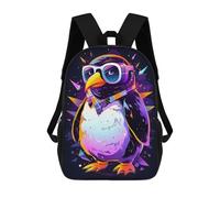 sinyumoney Mochilas Infantiles Impresas En 3D Cool Penguin in Sunglasses Mochilas Escolares Para Niños Y Niñas Mochilas De Viaje Bolsas Para Libros Para La Escuela O Viajes 17inch