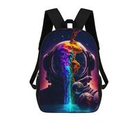 sinyumoney Mochilas Infantiles Impresas En 3D Cosmic Astronaut Helmet Mochila Escolar Infantil Linda Mochila Informal Para Exteriores Para Niños Estudiantes De Secundaria 17inch