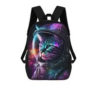 sinyumoney Mochilas Infantiles Impresas En 3D Cosmic Cat Astronaut Helmet Mochilas Mochilas De Moda Casual Mochila De Día Bonitas Bolsas De Viaje Mochila Casual Para Exteriores Para Niño Y Niña