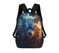 sinyumoney Mochilas Infantiles Impresas En 3D Cosmic Celestial Wolf Mochilas Para Libros Para Niños Y Niñas Mochila Escolar Infantil Con Bolsillos Grandes Para Niños 17inch