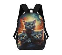 sinyumoney Mochilas Infantiles Impresas En 3D Cosmic Kittens-1 Mochilas Escolares Para Niños Y Niñas Mochilas De Viaje Bolsas Para Libros Para La Escuela O Viajes 17inch