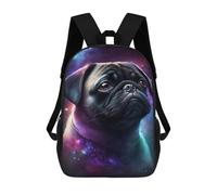 sinyumoney Mochilas Infantiles Impresas En 3D Cosmic Pug Portrait-11 Mochilas Mochilas De Moda Casual Mochila De Día Bonitas Bolsas De Viaje Mochila Casual Para Exteriores Para Niño Y Niña