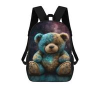 sinyumoney Mochilas Infantiles Impresas En 3D Cosmic Teddy Bear Plush Toy Mochilas Mochilas De Moda Casual Mochila De Día Bonitas Bolsas De Viaje Mochila Casual Para Exteriores Para Niño Y Niña