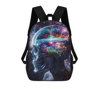 sinyumoney Mochilas Infantiles Impresas En 3D Cosmic Visionary Skull Mochilas Para Libros Para Niños Y Niñas Mochila Escolar Infantil Con Bolsillos Grandes Para Niños 17inch