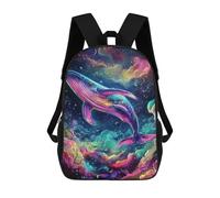 sinyumoney Mochilas Infantiles Impresas En 3D Cosmic Whale Animal Mochila Escolar Infantil Linda Mochila Informal Para Exteriores Para Niños Estudiantes De Secundaria 17inch