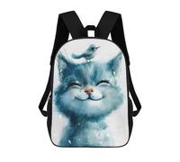 sinyumoney Mochilas Infantiles Impresas En 3D Cute Cat And Birds Mochila Escolar Infantil Linda Mochila Informal Para Exteriores Para Niños Estudiantes De Secundaria 17inch