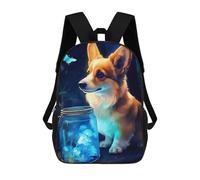 sinyumoney Mochilas Infantiles Impresas En 3D Cute Corgi Dog Luminous Mochilas Para Libros Para Niños Y Niñas Mochila Escolar Infantil Con Bolsillos Grandes Para Niños 17inch