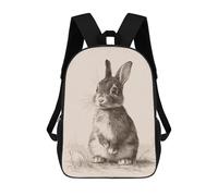 sinyumoney Mochilas Infantiles Impresas En 3D Cute Rabbit Mochilas Para Libros Para Niños Y Niñas Mochila Escolar Infantil Con Bolsillos Grandes Para Niños 17inch